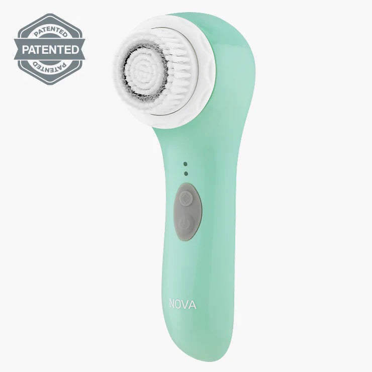 NOVA Sonic Cleansing Brush with 7X Better Cleansing, Waterproof and Rechargeable, Patented Antimicrobial Protection