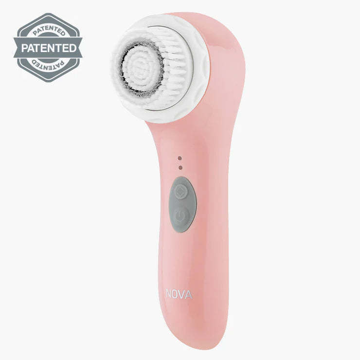 NOVA Sonic Cleansing Brush with 7X Better Cleansing, Waterproof and Rechargeable, Patented Antimicrobial Protection