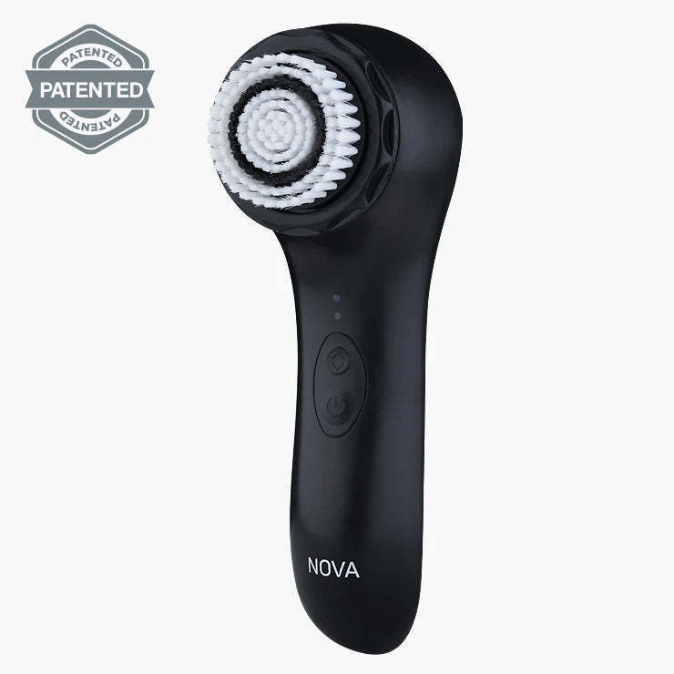 NOVA Sonic Cleansing Brush with 7X Better Cleansing, Waterproof and Rechargeable, Patented Antimicrobial Protection