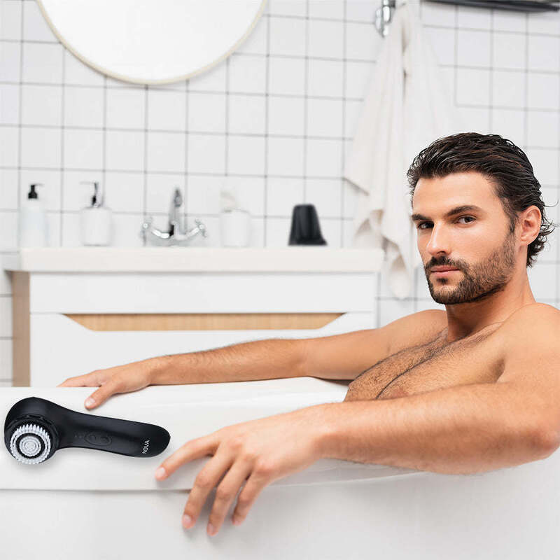 Sonic Cleansing System with Antimicrobial Bristles for Deeply Cleansing Pores and Removing Dirt and Oil