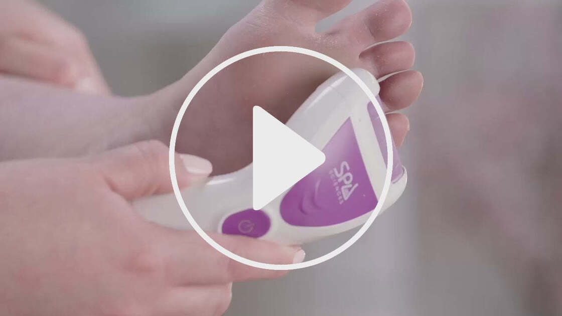 VIVA Rechargeable Skin Smoothing Device with Multi-disc System and 360-degree Rotating Treatment Head for Professional Pedicure Results