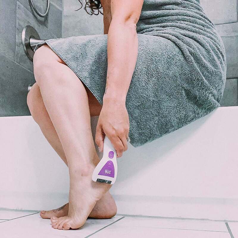 VIVA Rechargeable Skin Smoothing Device with Multi-disc System and 360-degree Rotating Treatment Head for Professional Pedicure Results