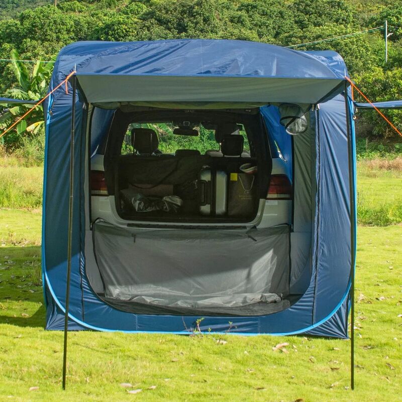 Waterproof 200x200x200cm Portable Car Tent SUV Tailgate Tent for Outdoor Camping