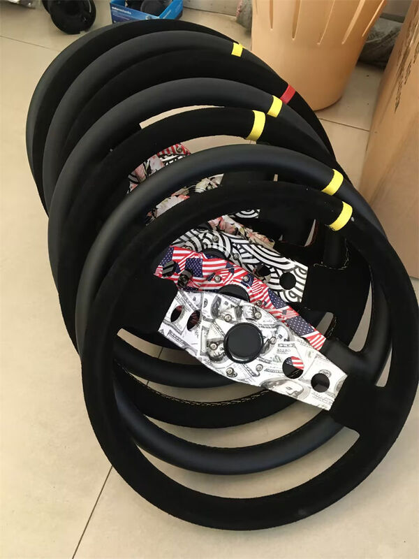 Tiypeor JDM Racing Steering Wheel with Custom Graffiti Design Deep Dish Universal Fit for Sports Cars