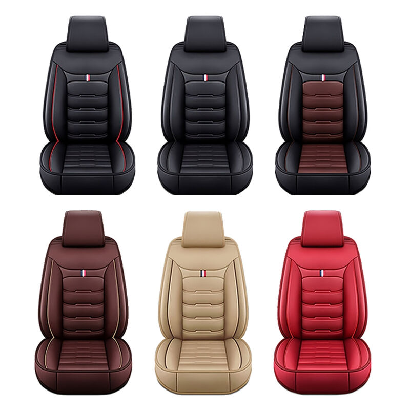 Xiangta 9 PCS Luxury Leather Car Seat Covers with Breathable Fabric and Universal Fit for All Vehicles