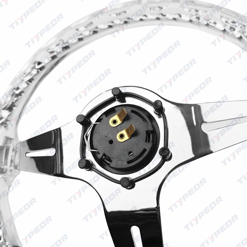 Tiypeor Hitman Aluminum Steering Wheel with Universal Fit and 350mm Specification for Cars