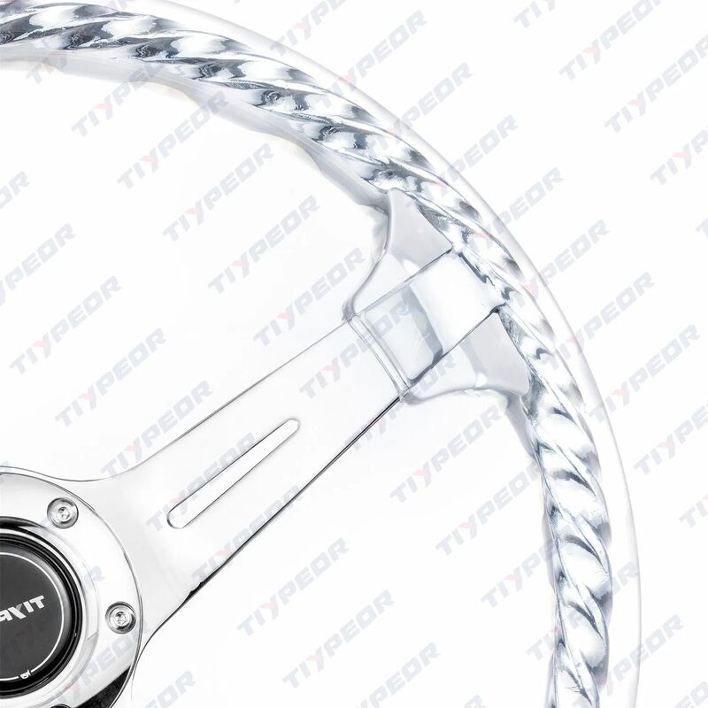 Tiypeor Hitman Aluminum Steering Wheel with Universal Fit and 350mm Specification for Cars