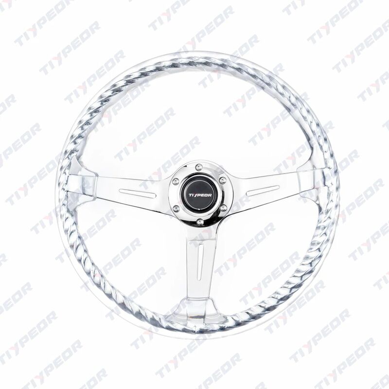 Tiypeor Hitman Aluminum Steering Wheel with Universal Fit and 350mm Specification for Cars