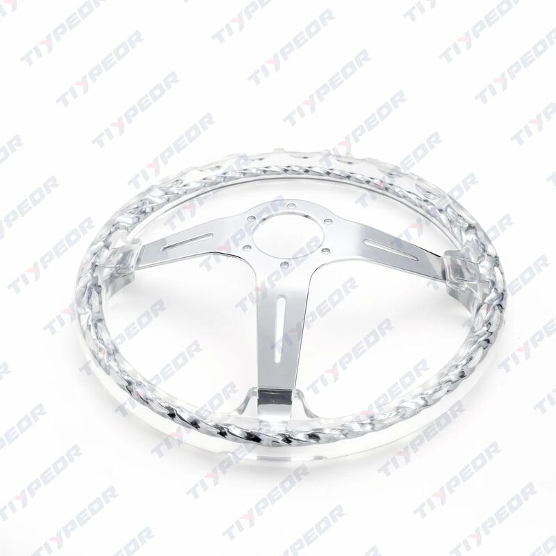 Tiypeor Hitman Aluminum Steering Wheel with Universal Fit and 350mm Specification for Cars