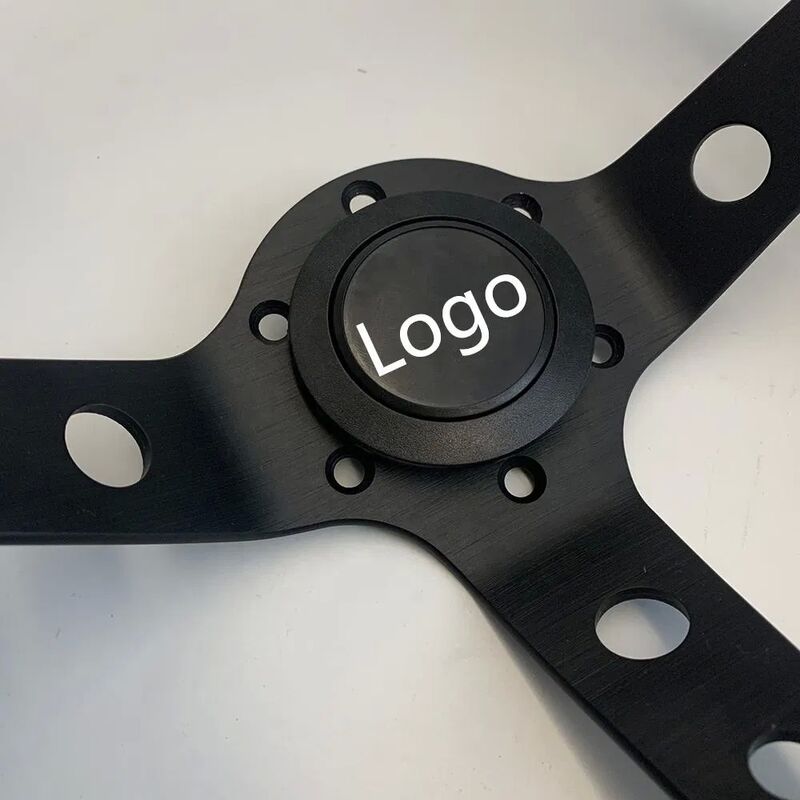 Custom Suede Leather Steering Wheel with Universal Fit and Tail-Flick Design for JDM Cars