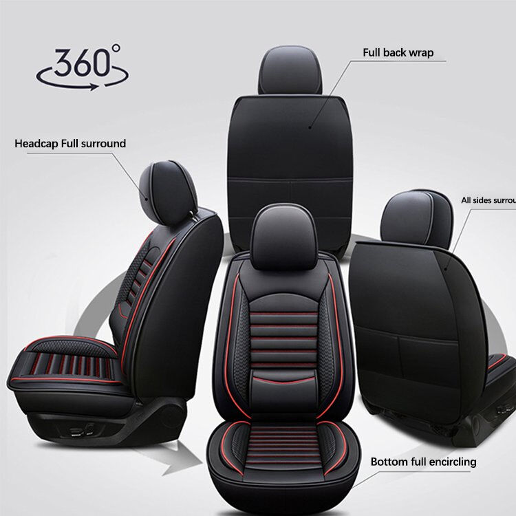 Xiangta Universal PVC 3D Leather Car Seat Covers - Breathable, Waterproof, and Easy-Clean for All Vehicles