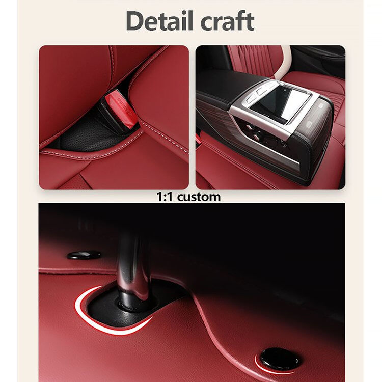 Xiangta Luxury Leather Car Seat Covers Breathable Waterproof Easy-Clean Universal Fit for All Vehicles