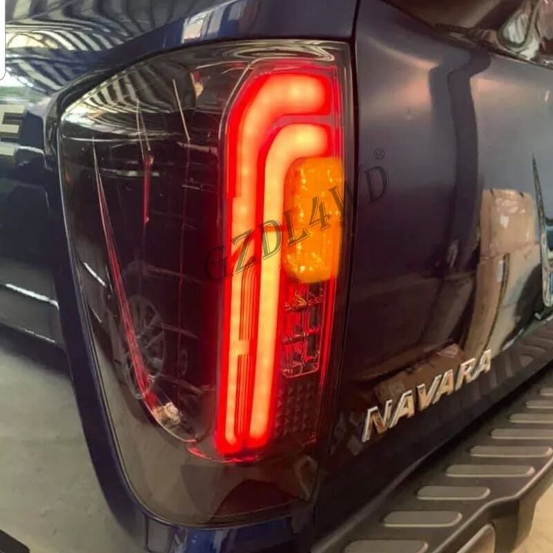 Waterproof Smoked Black LED Tail Lights for Navara NP300 with Easy Installation