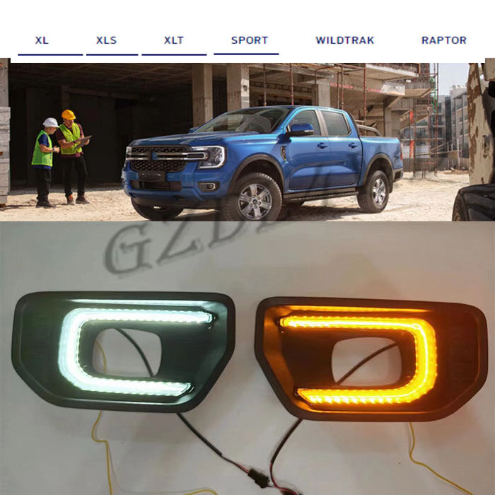 Waterproof 12V Daytime Running Light for Ford Ranger 2022 Wildtrak Front Bumper DRL Light