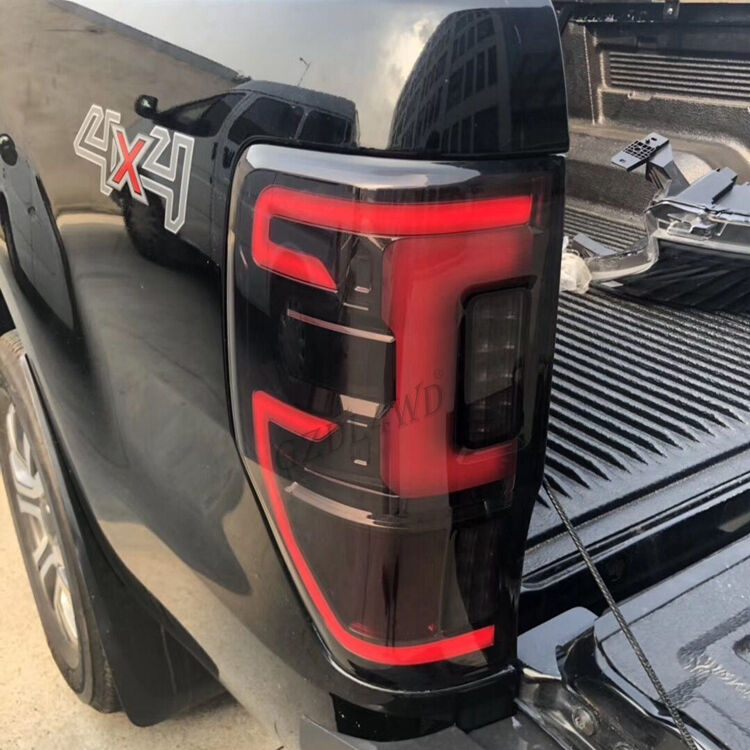 Waterproof Smoked Black LED Tail Lights for Ford Ranger 2012-2020 with Easy Installation