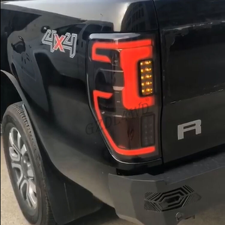 Waterproof Smoked Black LED Tail Lights for Ford Ranger 2012-2020 with Easy Installation