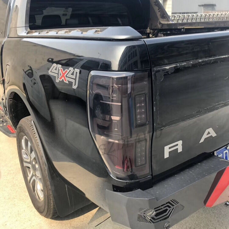 Waterproof Smoked Black LED Tail Lights for Ford Ranger 2012-2020 with Easy Installation