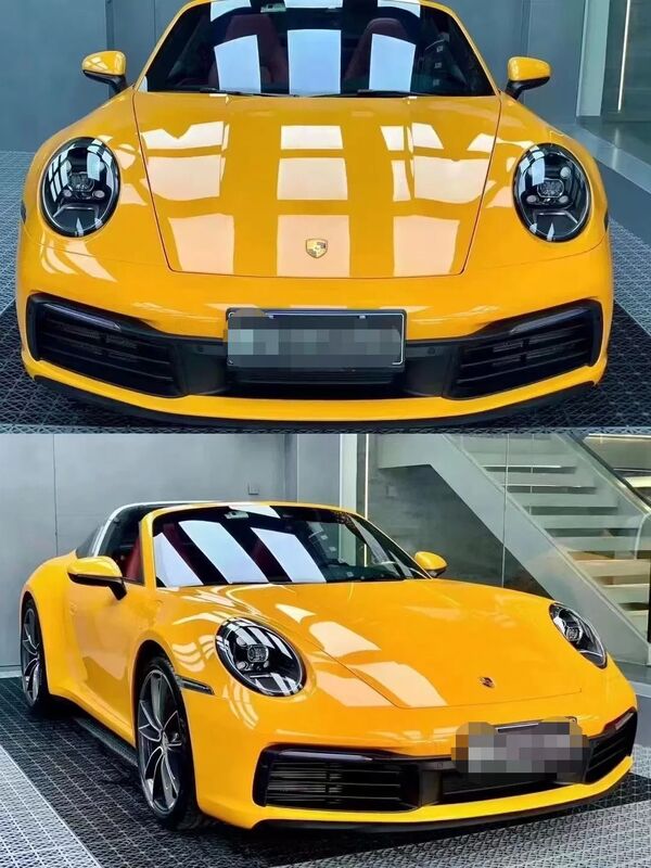 Dmis High Stretchable Satin Metallic 8 Mil Thickness Yellow Car Vinyl Wrap for Full Body Automotive Foil Wrapping