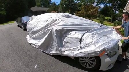 All Weather Protection UV Proof Windproof Design Car Cover for Automobiles with Reflective Strips