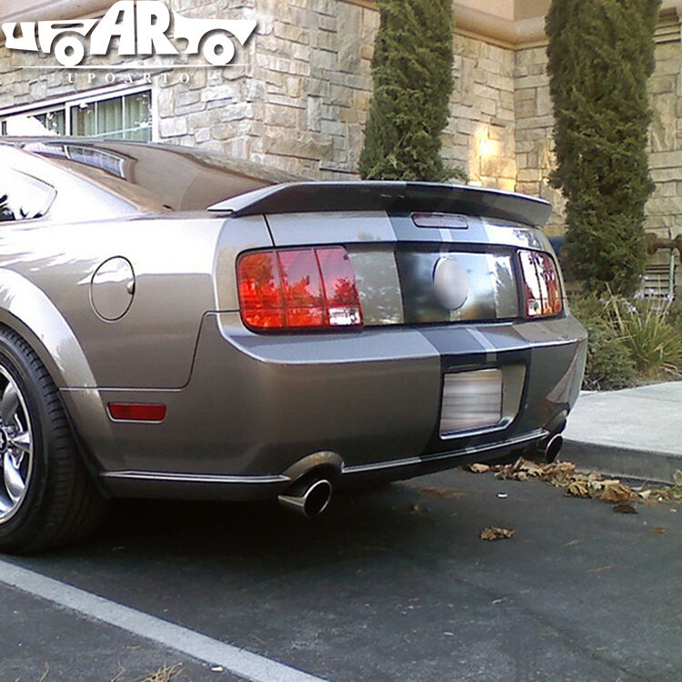 ABS Plastic Carbon Fiber Ducktail Style Rear Spoiler for Ford Mustang GT500 2005-2009 with 3M Tape Installation