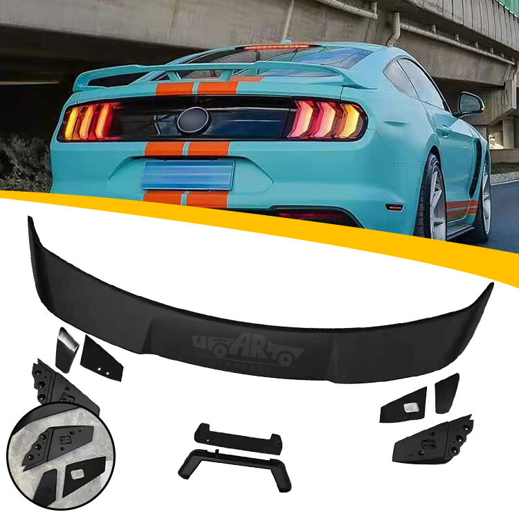 Customized ABS GT Wing Rear Spoiler with 3M Tape Installation for Ford Mustang GT500 2015-2021