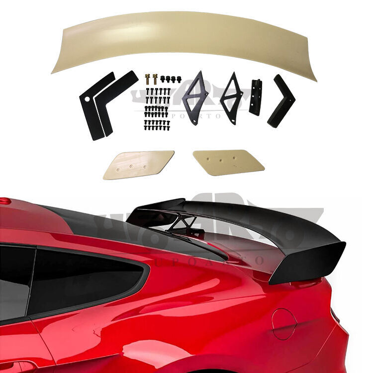 ABS Plastic Customized GT500 Style Rear Spoiler for Ford Mustang 2015-2021 with 3M Tape Installation