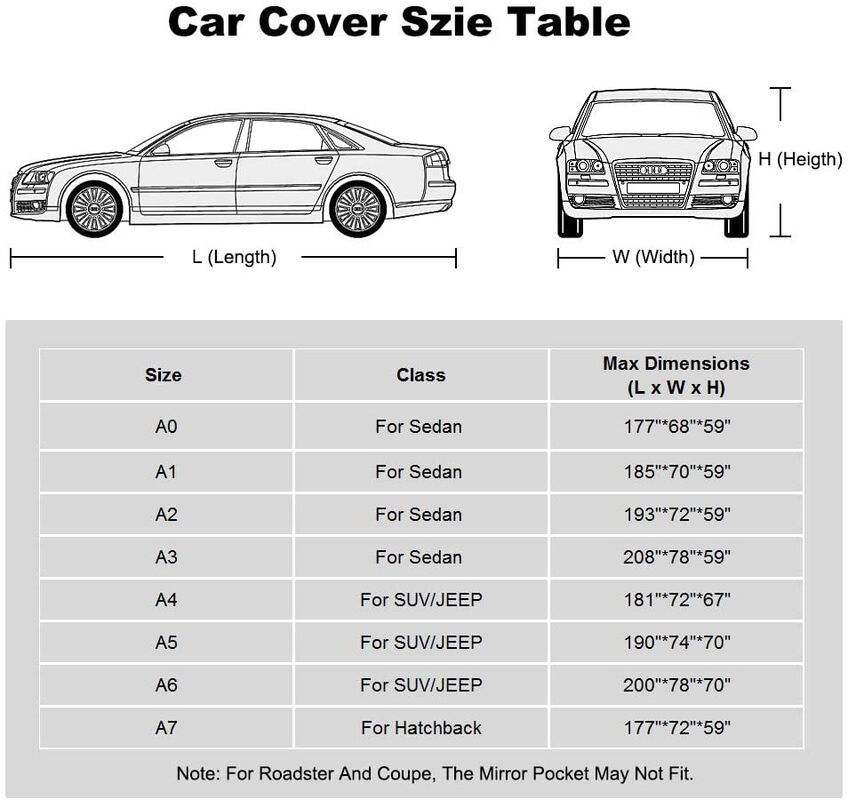 UV-proof Waterproof Windproof Car Cover for All Weather Protection and Vehicle Safety