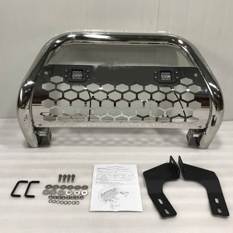 Steel Construction Grille Guard with Powder Coating Finish for Universal Fit Pickup Trucks