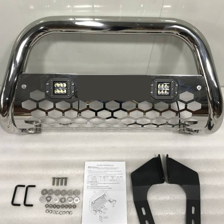 Steel Construction Grille Guard with Powder Coating Finish for Universal Fit Pickup Trucks