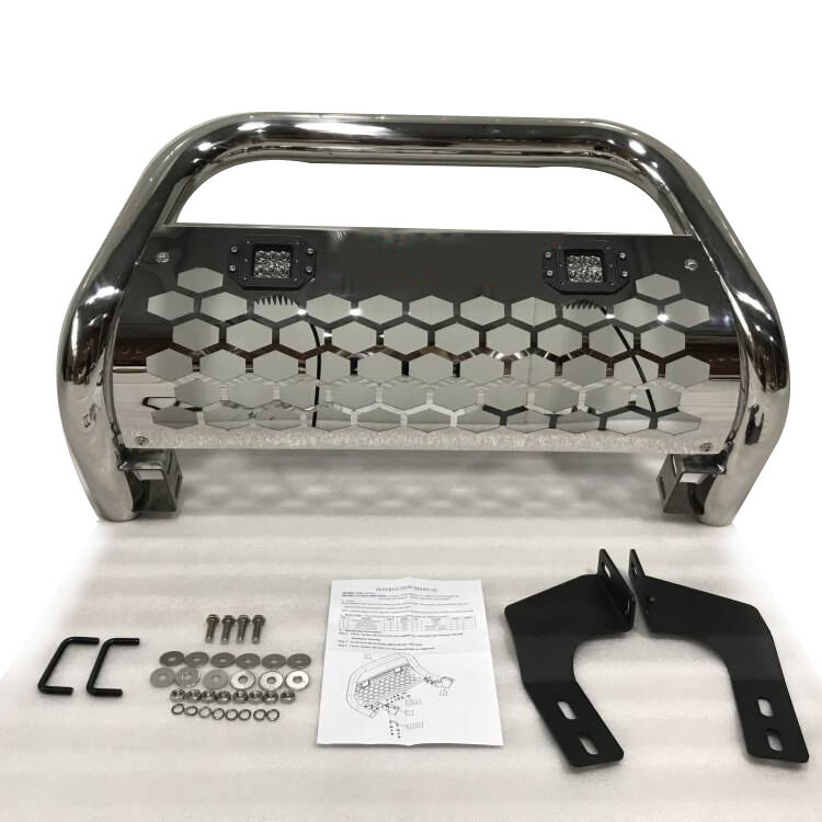 Steel Construction Grille Guard with Powder Coating Finish for Universal Fit Pickup Trucks