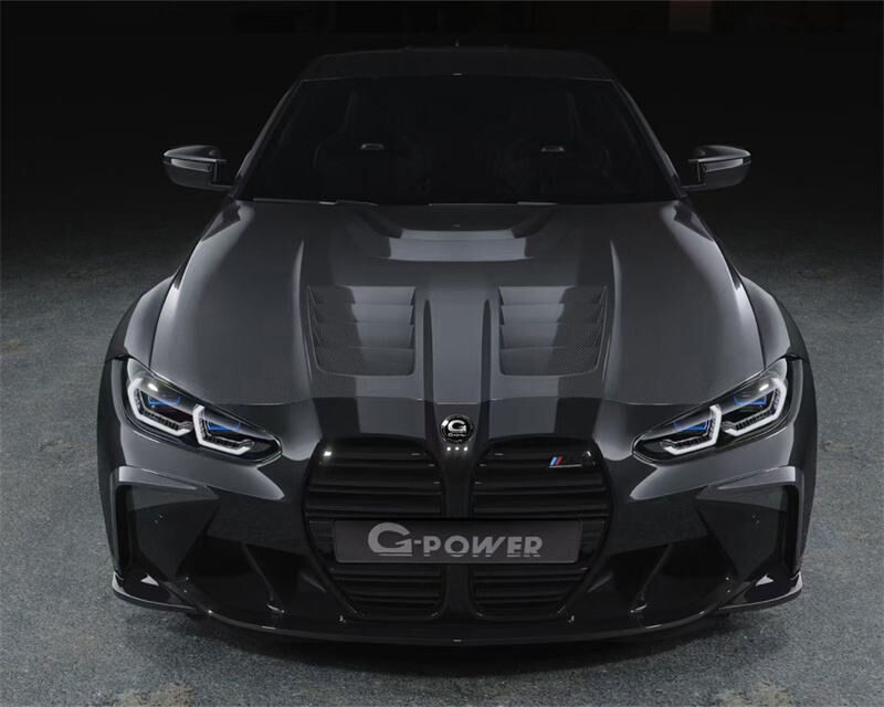 Prowe Style Forged Carbon Fiber Hood with Front Vents for BMW M3 M4 G80 G82 2021-2023