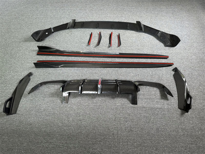 AE Style Carbon Fiber Body Kit for BMW F97 X3M with Front Lip Diffuser Side Skirts and Rear Diffuser