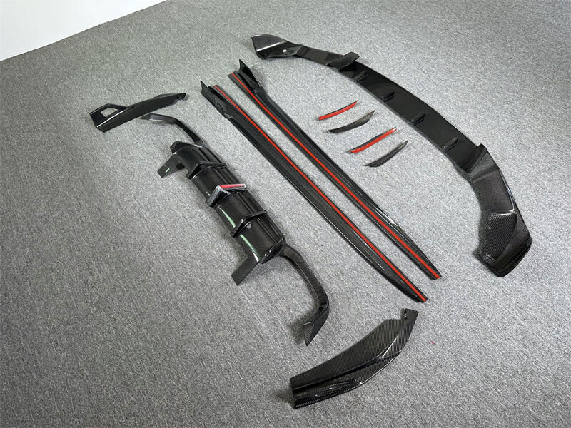 AE Style Carbon Fiber Body Kit for BMW F97 X3M with Front Lip Diffuser Side Skirts and Rear Diffuser