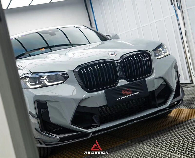 AE Style Carbon Fiber Body Kit for BMW F97 X3M with Front Lip Diffuser Side Skirts and Rear Diffuser