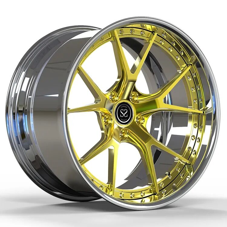 Custom Polished 20inch 2-Piece Forged Alloy Rims for Corvette C6