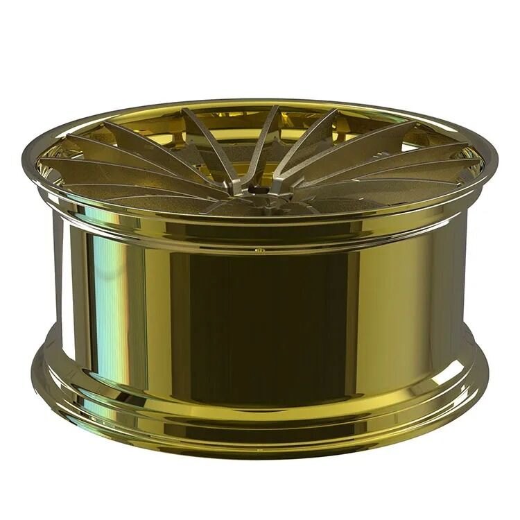 Custom 20X12 Gold Polish Forged 2-Piece Alloy Wheels for Porsche 991 GT3