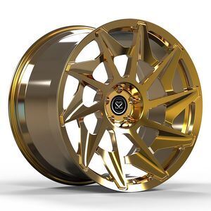 Polished Gold Custom 2-Piece Forged Wheel Rims 20X9 for Golf VW - High-Quality Alloy Wheels