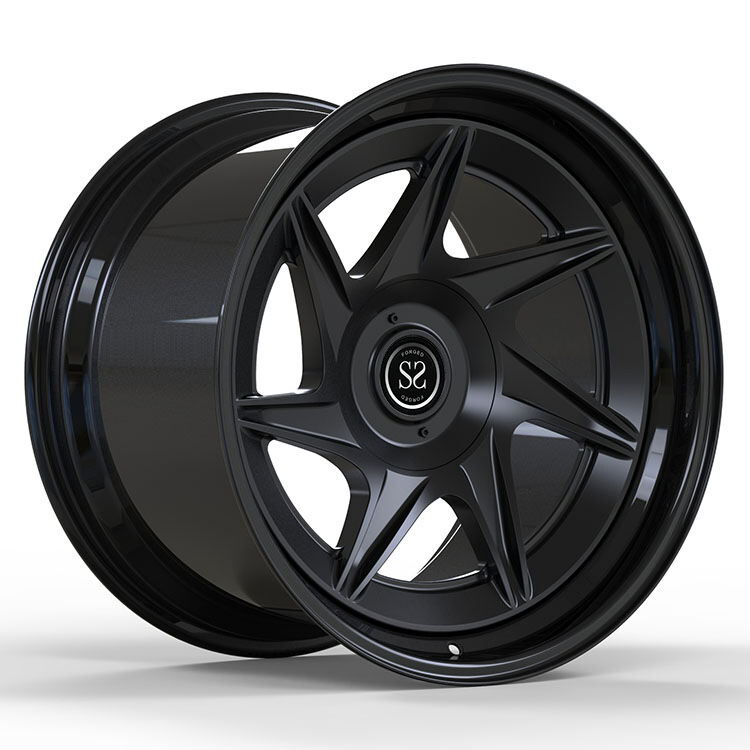 Staggered 19inch Satin Black 2-Piece Forged Wheels for Ford Mustang - Custom Alloy Rims