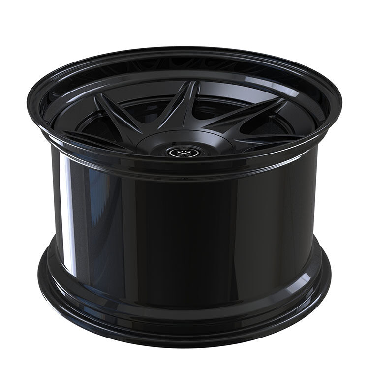 Staggered 19inch Satin Black 2-Piece Forged Wheels for Ford Mustang - Custom Alloy Rims