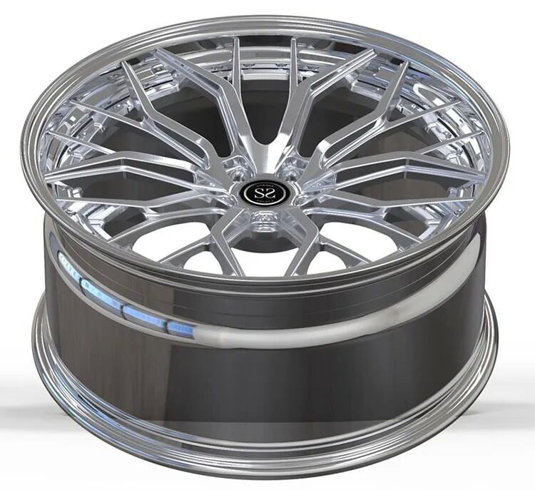 Polished 20X12 Custom 2-Piece Forged Aluminum Alloy Rims for 2021 Corvette C8