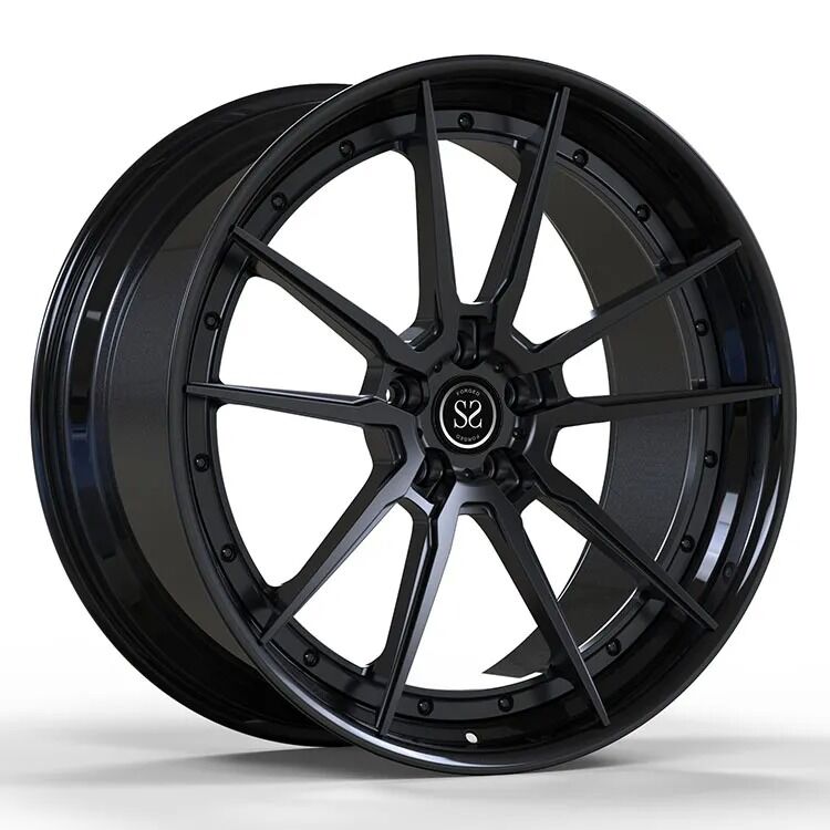 Satin Black 20inch Forged Wheels 2-Piece Alloy Rims for Audi Q4 with Custom Spoke Design