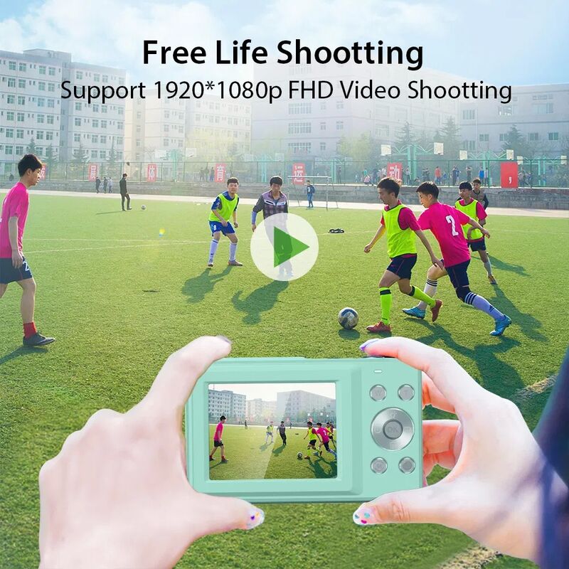 DC403L-AF 44MP CMOS Sensor Kids Camera with 1080P HD Video and 16X Digital Zoom - Green