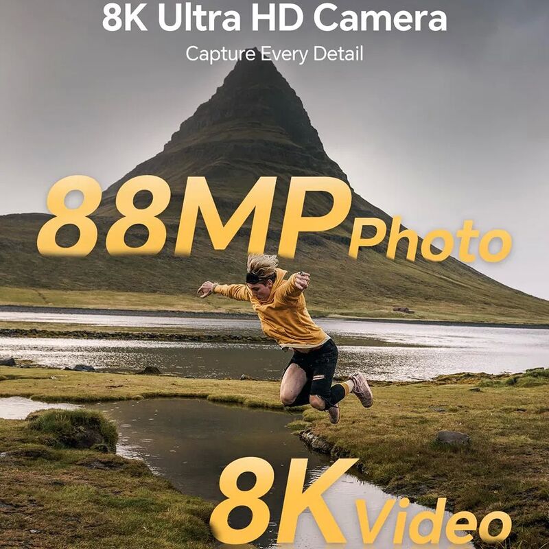 DC226 48MP Digital Camera with 8K HD Video and 64GB Memory Card - Selfie Camera for Professional Photography