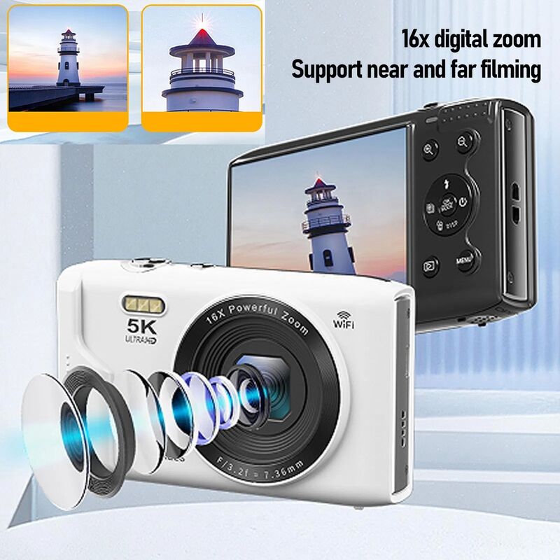 S95 Pro 5K Digital Camera with 72MP Resolution 16X Optical Zoom and WiFi Connectivity for Stunning Photography