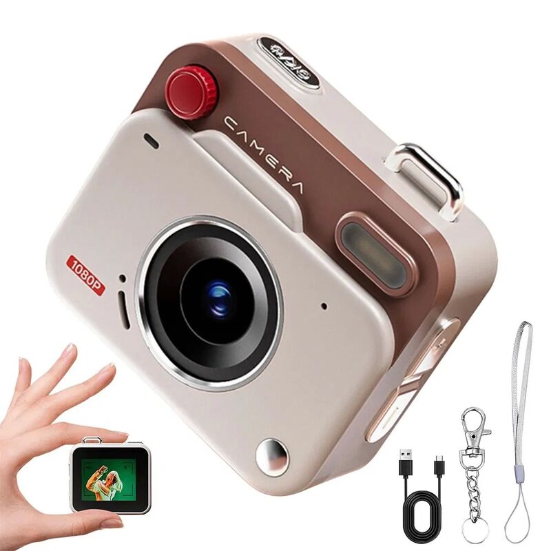 Y6000 Mini Keychain Camera with 1080P Video and 48MP Ultra-High Resolution in Pocket Size for Travel