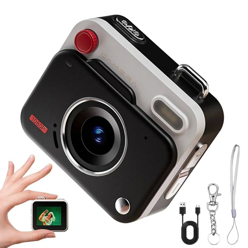 Y6000 Mini Keychain Camera with 1080P Video and 48MP Ultra-High Resolution in Pocket Size for Travel