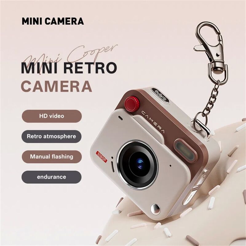 Y6000 Mini Keychain Camera with 1080P Video and 48MP Ultra-High Resolution in Pocket Size for Travel