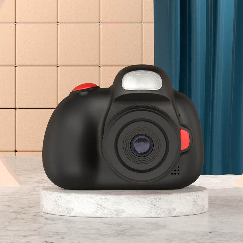 D6s Kids Digital Camera with 2.4inch HD Screen 1200mAh Battery and TF Card Support - Black