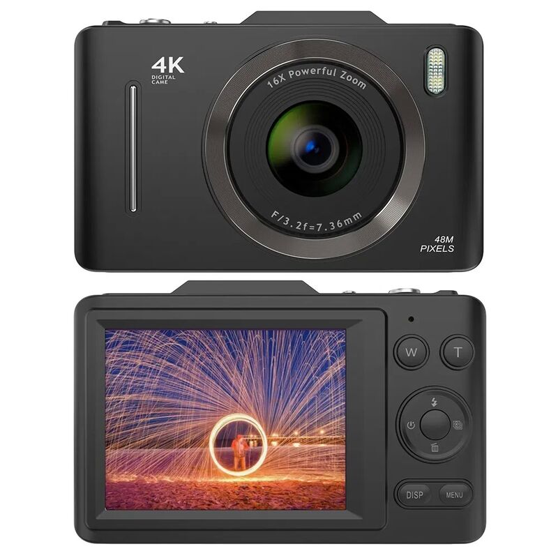 Portable Digital Camera with 2.8-inch IPS Screen 16x Digital Zoom and Anti-Shake Shooting for Kids and Teens
