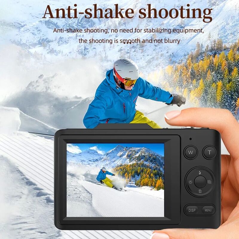 Portable Digital Camera with 2.8-inch IPS Screen 16x Digital Zoom and Anti-Shake Shooting for Kids and Teens